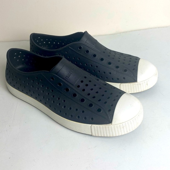 Native Jefferson Block Black Lightweight Washable Slip-On shoes - Picture 2 of 5